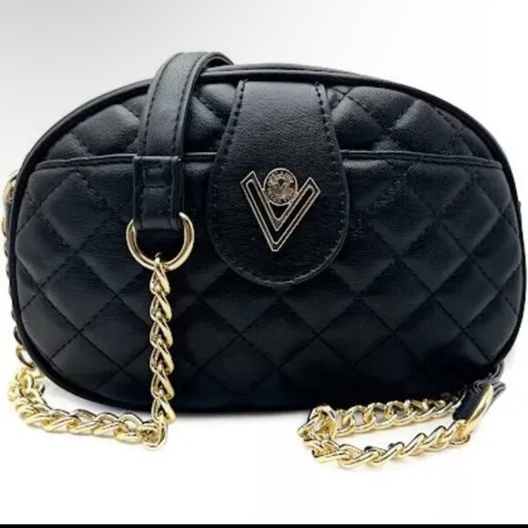 Valentino Orlandi Handbags - VALENTINO ORLANDI  Black Quilted, chain strap, NWT, Approx 6.5x4.5, In Package